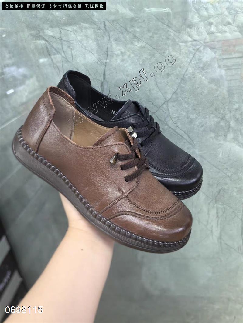 简安琪916  头层牛皮妈妈鞋