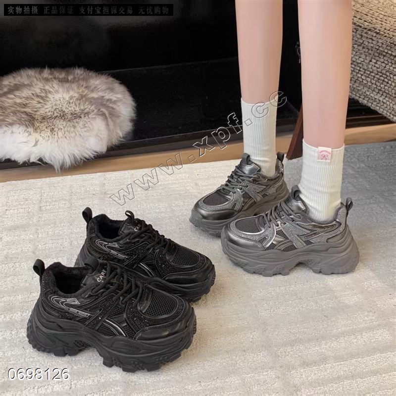 新款绒里厚底休闲鞋2529-1