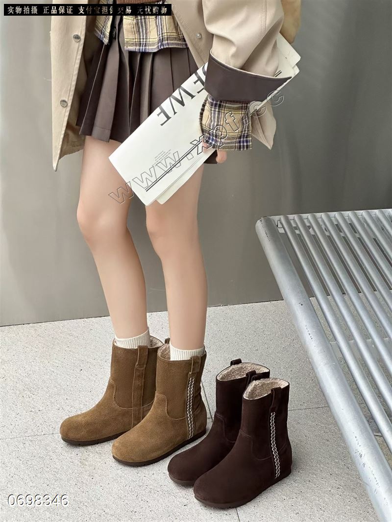 加棉磨砂皮短靴