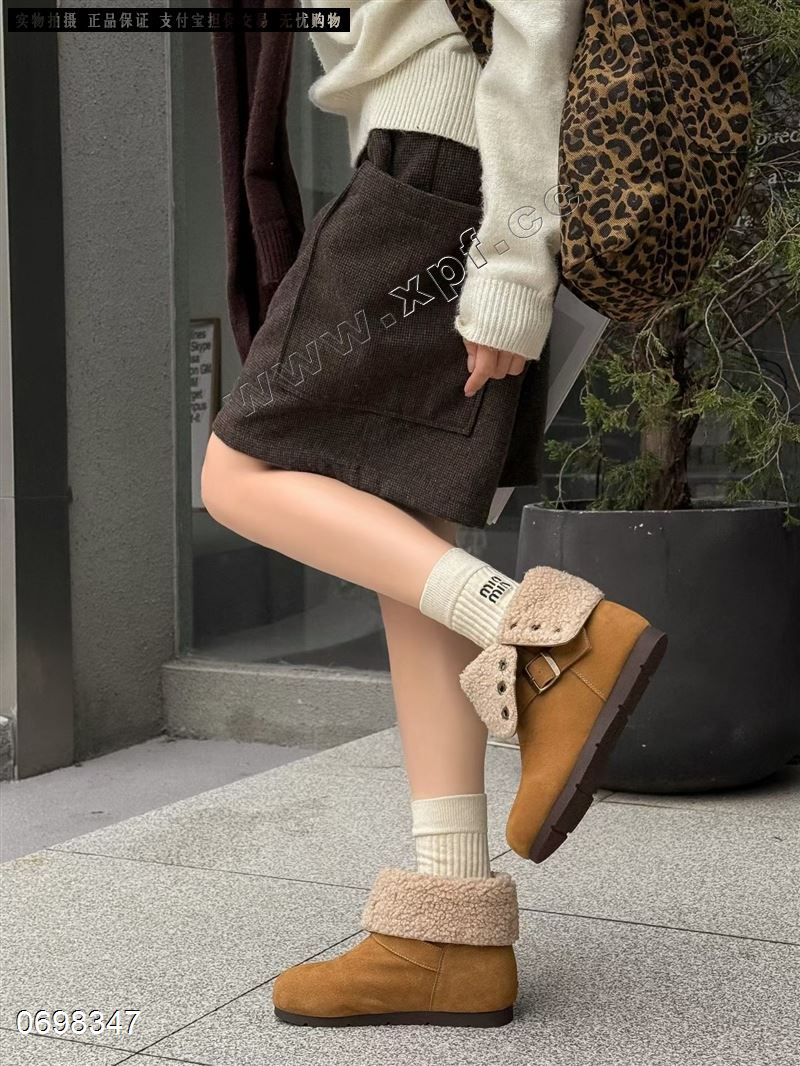 加棉磨砂皮短靴