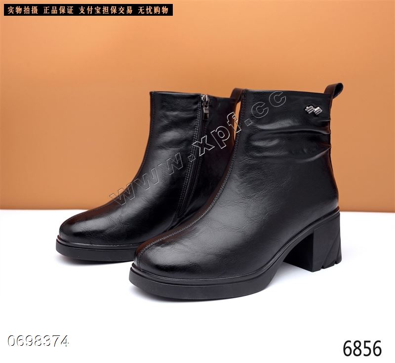 新款厚棉短靴马丁靴6856