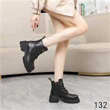 新款百丽同款头层牛皮超柔短靴132