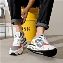 新款优质皮网厚底休闲男鞋81857