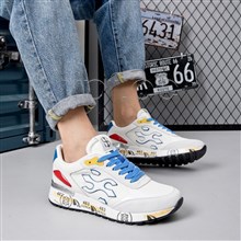 新款优质皮网厚底休闲男鞋81857