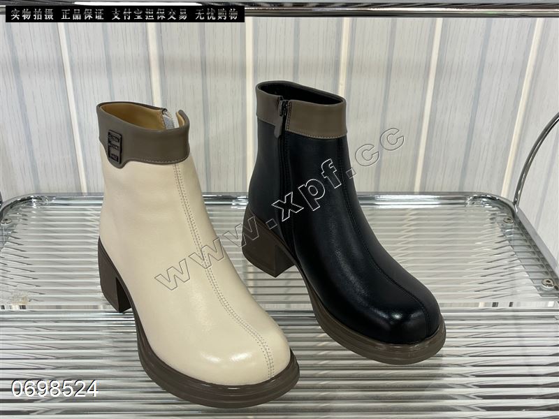 头层牛皮大棉短靴