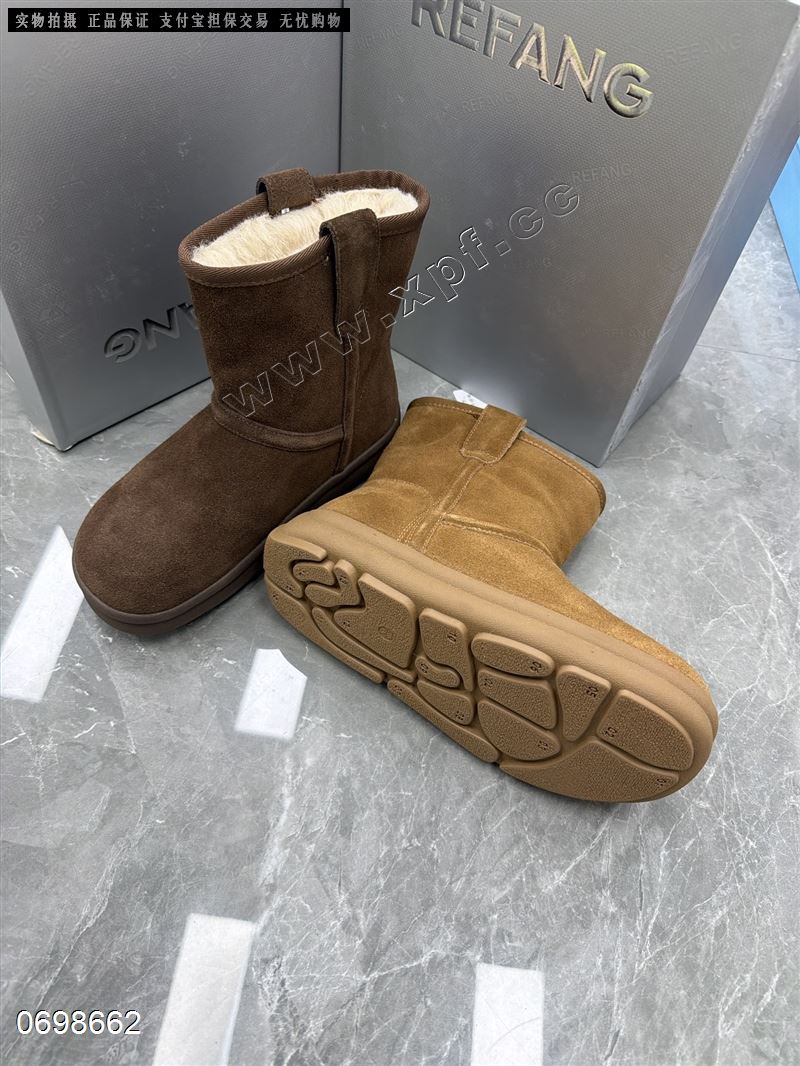 热方  牛皮雪地靴