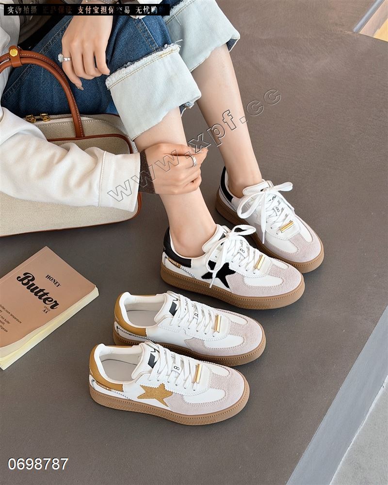 新款星星厚底小众设计复古百搭德训鞋88185