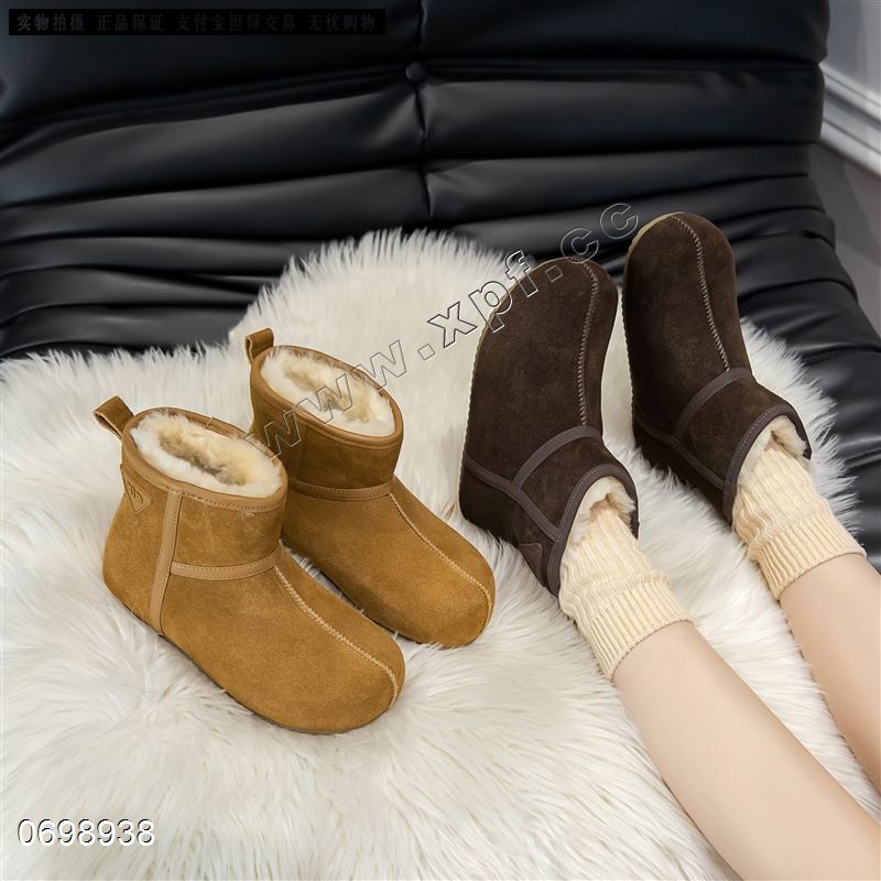 新款磨砂牛皮雪地靴2219