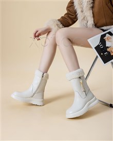 新款头层牛皮大棉雪地靴2080-1