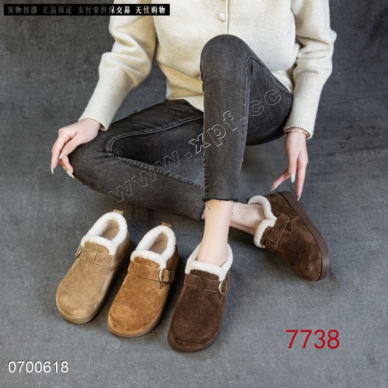 新款磨砂牛皮绒里博肯鞋7738