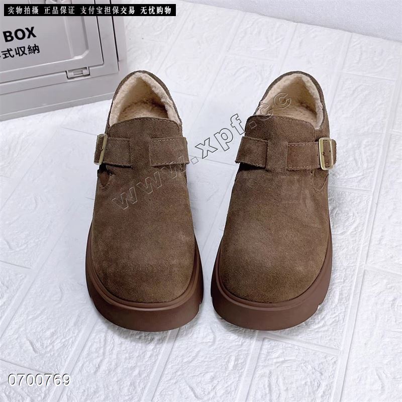 真皮加棉发泡底博肯鞋