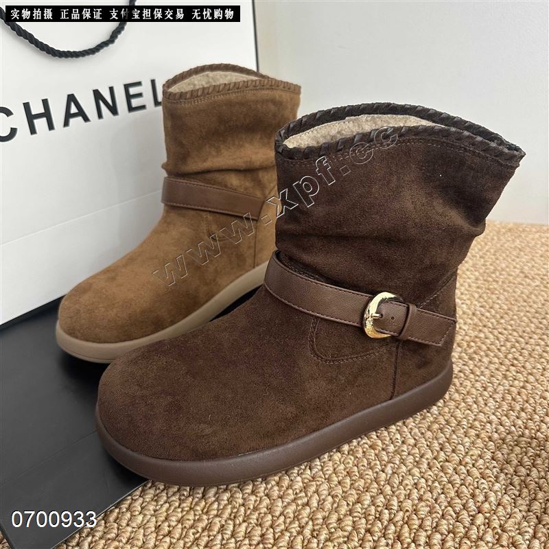 羊羔毛内里短靴