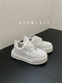 新款厚底贴皮休闲鞋大白鞋2601