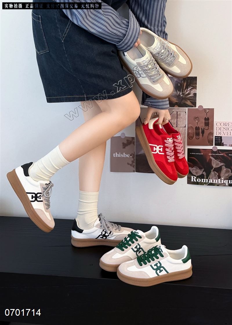 新款复古刺绣德训鞋休闲鞋2368