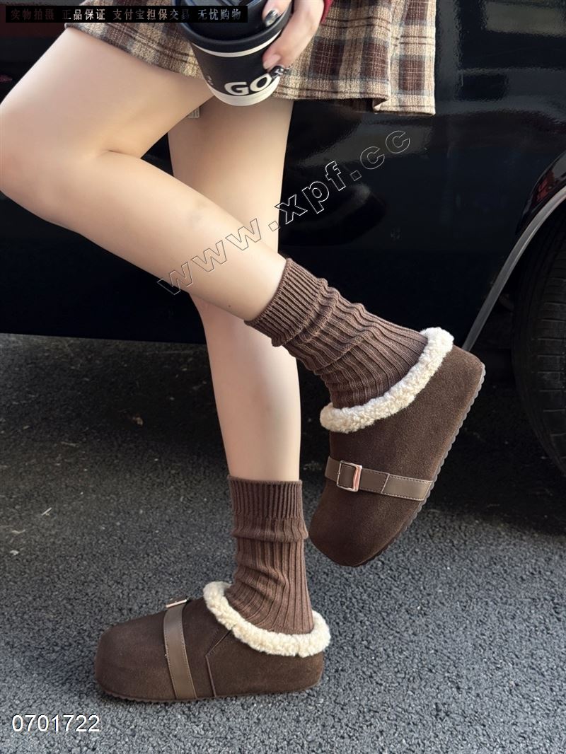 新款厚底磨砂皮拖鞋V-92​  M73-6