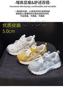 新款厚底内增高休闲鞋低帮老爹鞋5025