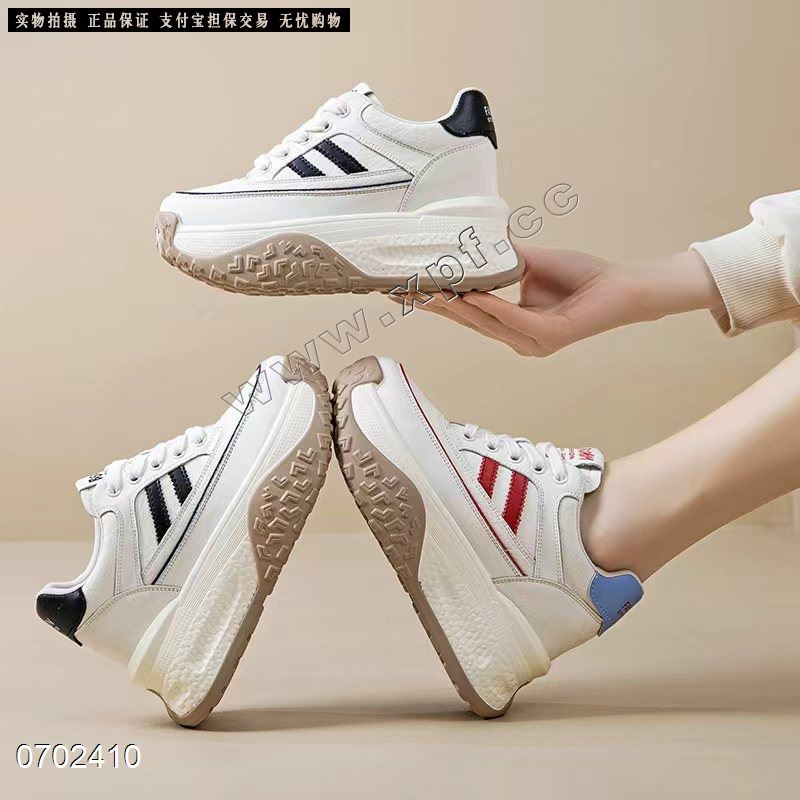 新款老爹鞋厚底内增高9CM运动休闲小白鞋小个子单鞋6605   跟高：6CM+3CM