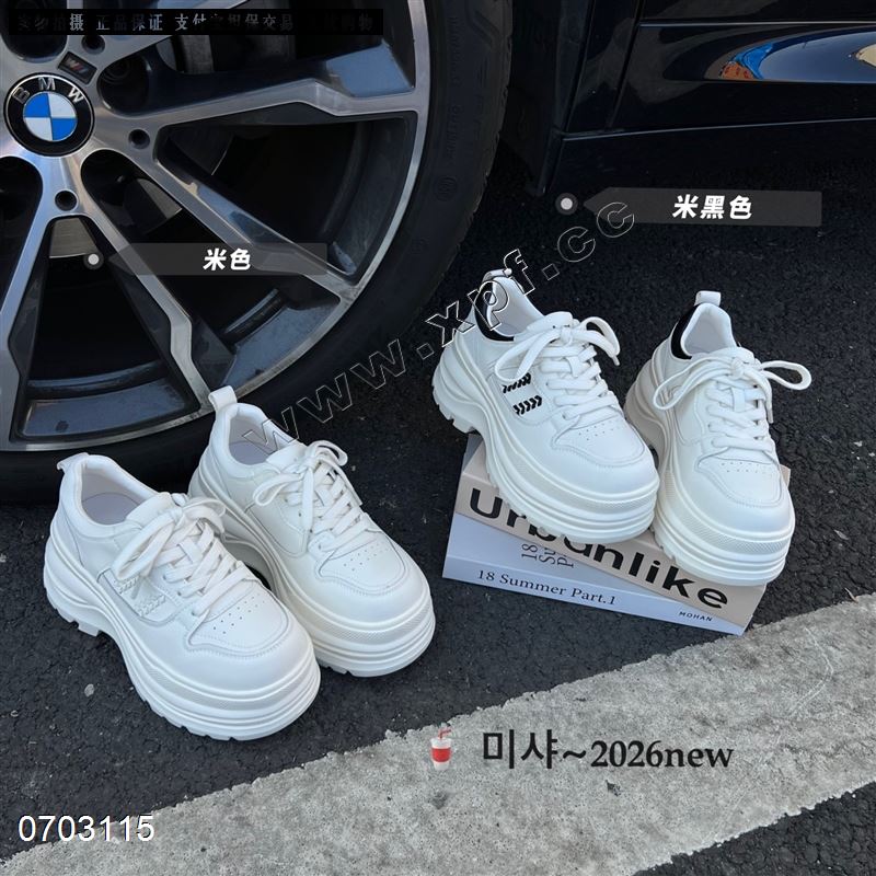 新款编织厚底休闲鞋2601