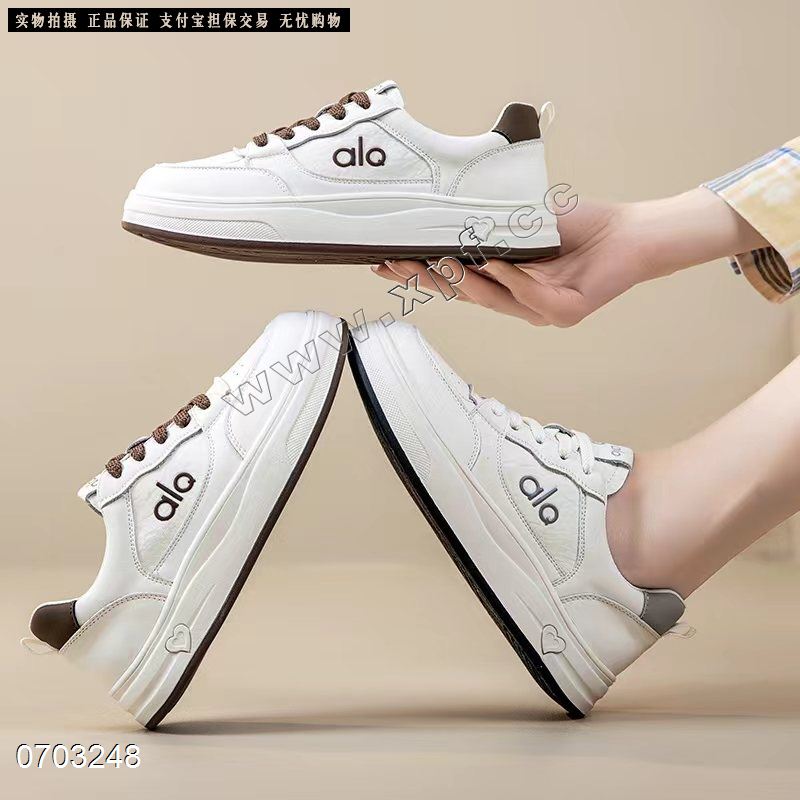 新款百搭厚底休闲鞋系带小白鞋6809