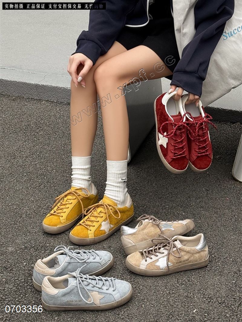 新款头层牛皮星星圆头系带休闲鞋8820