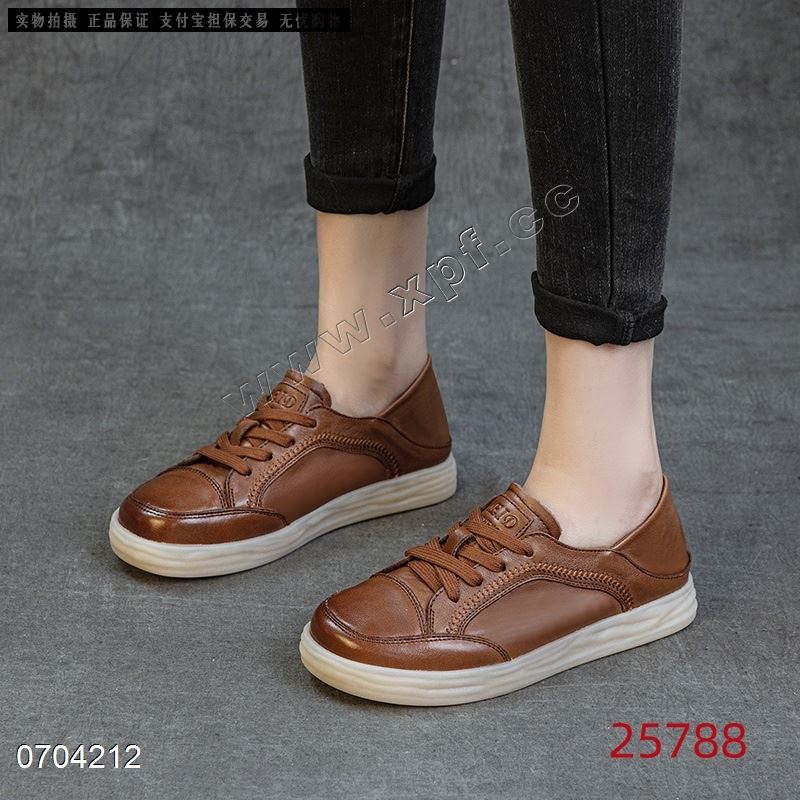新款头层牛皮牛筋底单鞋25788