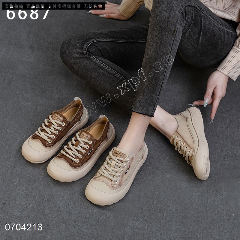新款头层牛皮休闲鞋6687