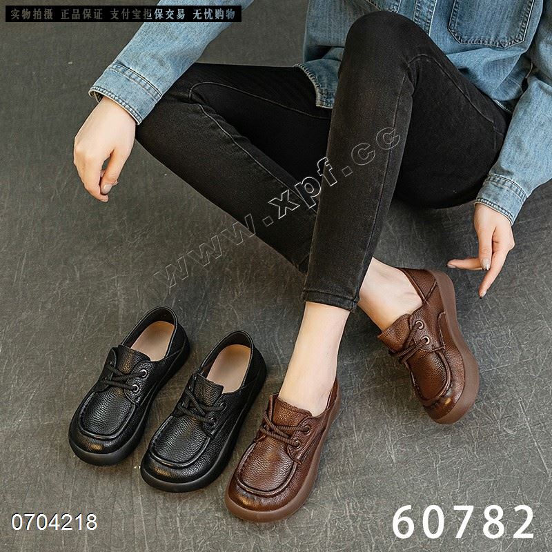 新款头层牛皮单鞋60782