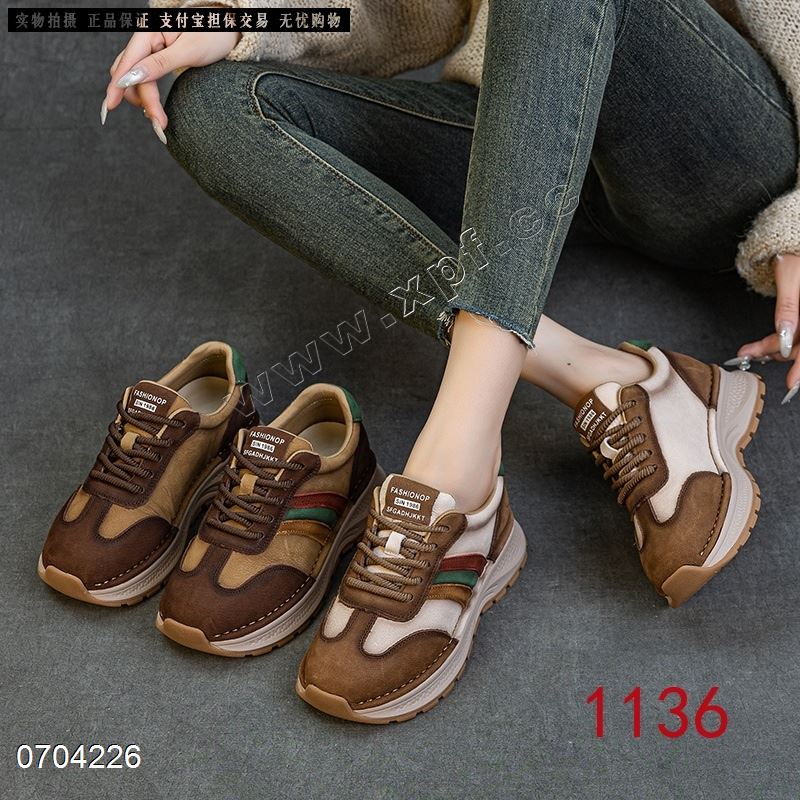 新款头层牛皮休闲鞋1136