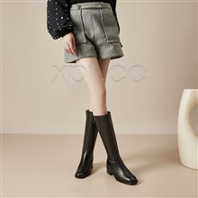 新款头层牛皮超柔内里高靴D31-2