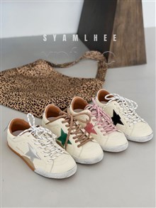 新款韩系减龄多巴胺色系星星鞋1875