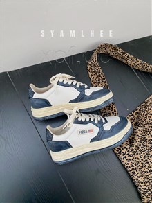 新款 小众款复古感做旧真皮溶解底小白鞋20261