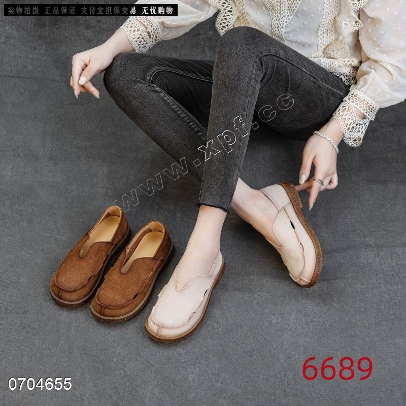 新款头层牛皮单鞋6689