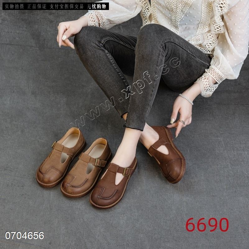 新款头层牛皮单鞋6690