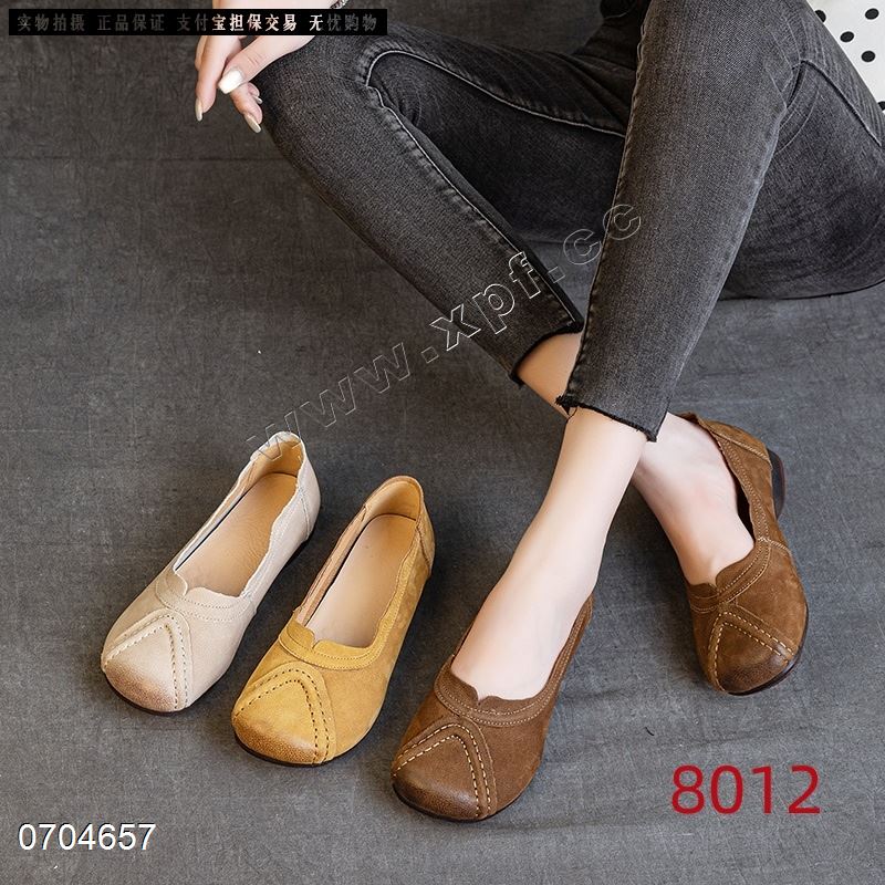 新款头层牛皮单鞋8012