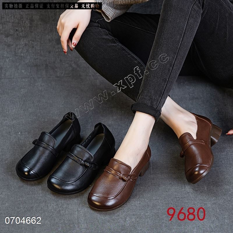 新款头层牛皮单鞋9680