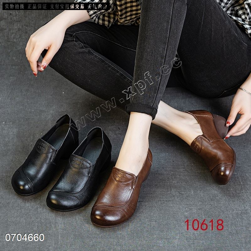 新款头层牛皮单鞋10618