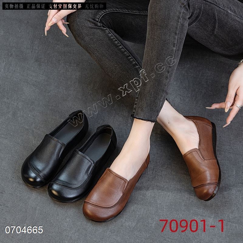 新款头层牛皮单鞋70901-1