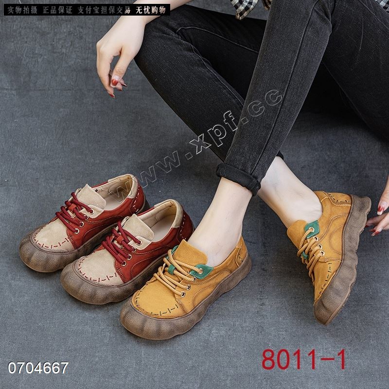 新款头层牛皮休闲鞋8011-1