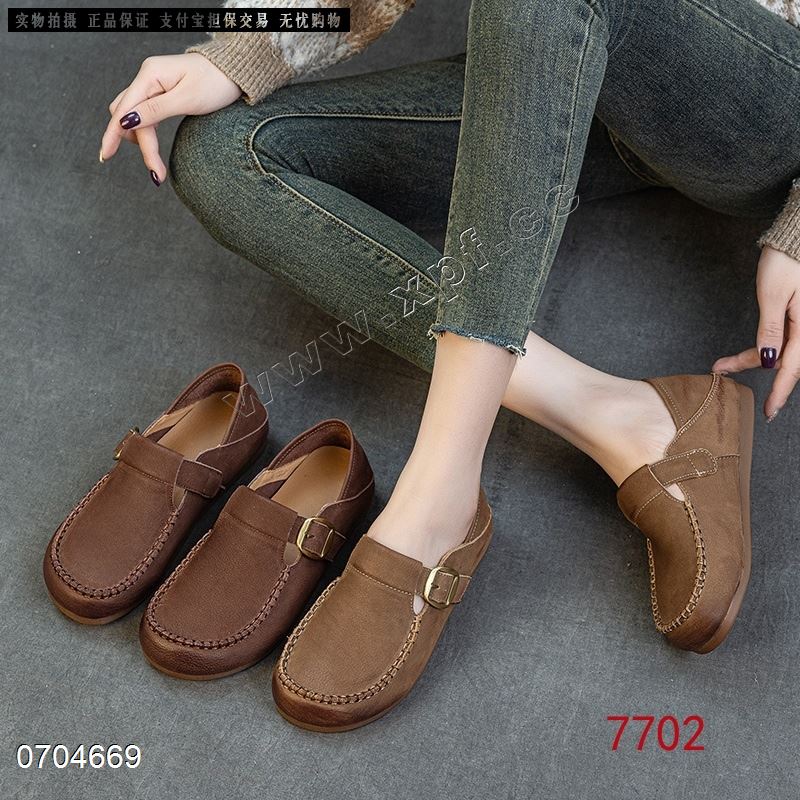 新款头层牛皮单鞋7702