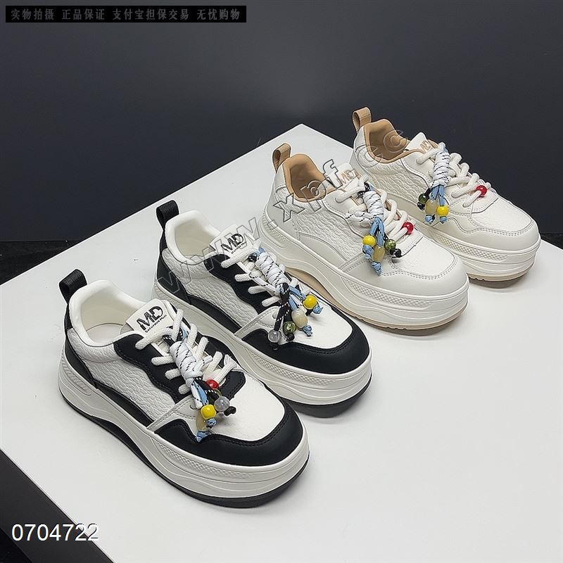 新款女鞋百搭松糕舒适厚底增高休闲运动鞋E73