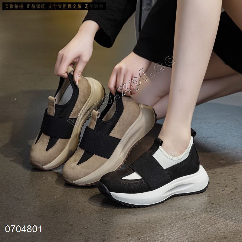 新款头层牛皮厚底休闲鞋9893