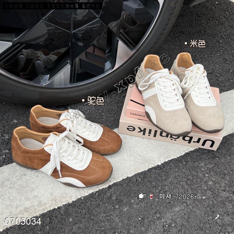 新款磨砂皮拼色休闲鞋德训鞋Z6208-37