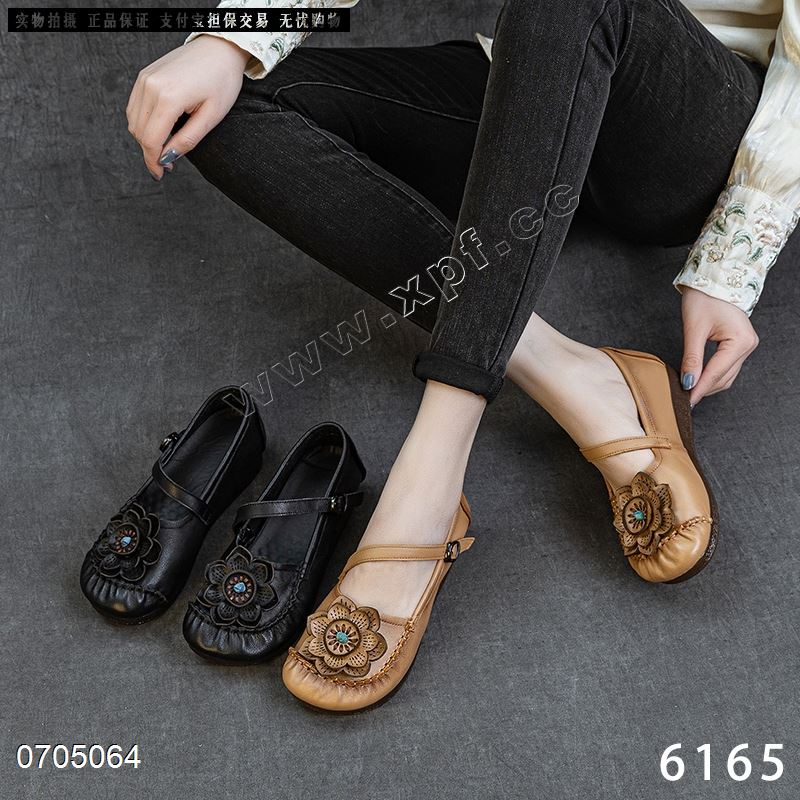 新款头层牛皮单鞋6165