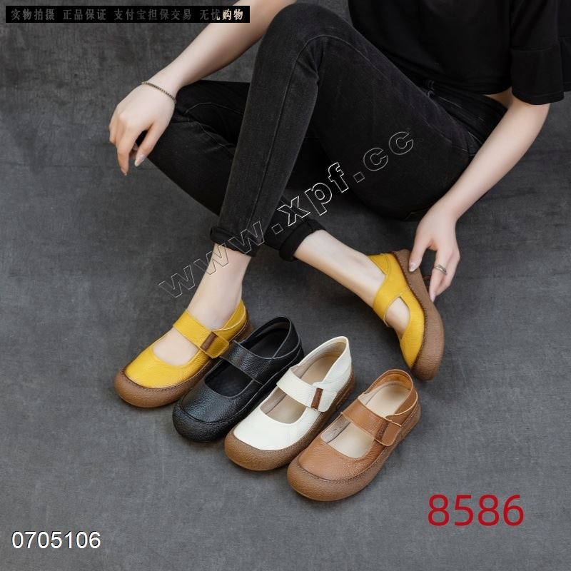 新款头层牛皮单鞋8586