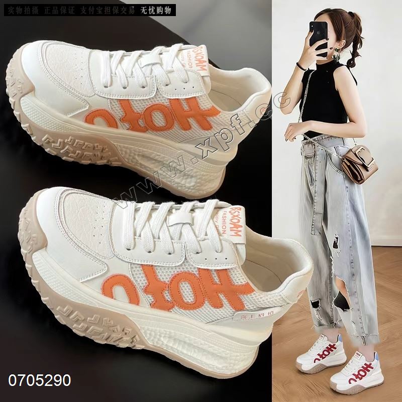 新款老爹鞋厚底内增高9CM运动休闲小白鞋小个子6608单鞋