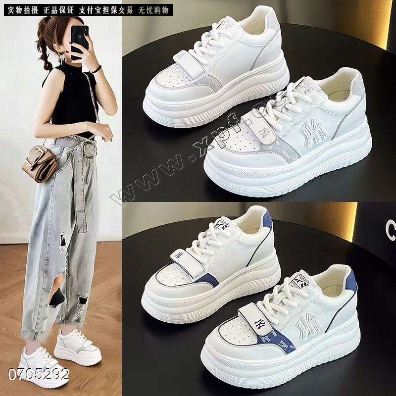 新款百搭内增高小白鞋 6607