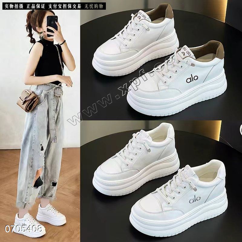 新款百搭内增高休闲鞋小白鞋6603   跟高：5CM+3CM内增高