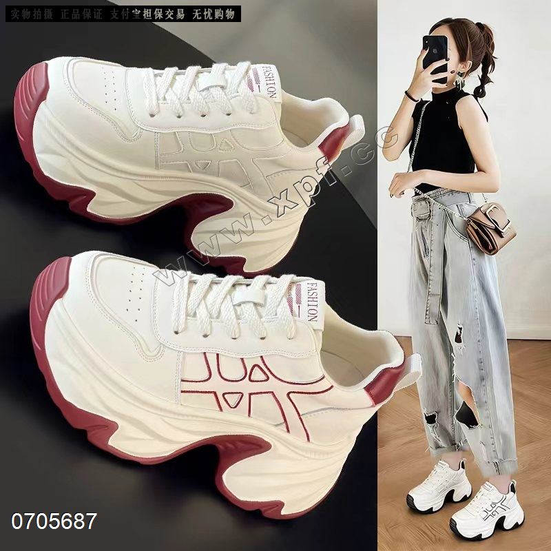 新款老爹鞋小个子厚底内增高9CM运动休闲鞋 6609