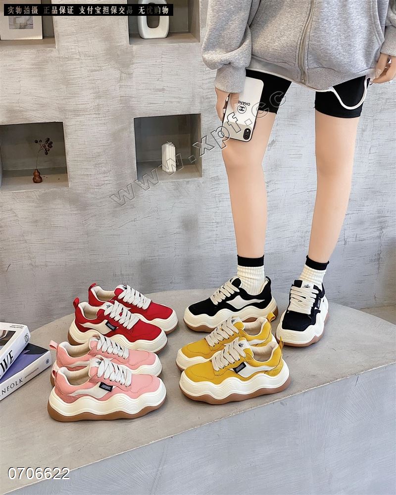 新款Heyday同款简约配色帆布材质面包鞋8655