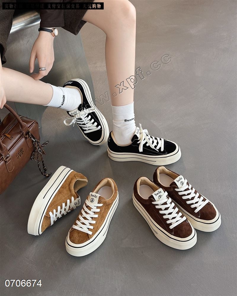 新款头层牛皮厚底休闲鞋百搭板鞋1985